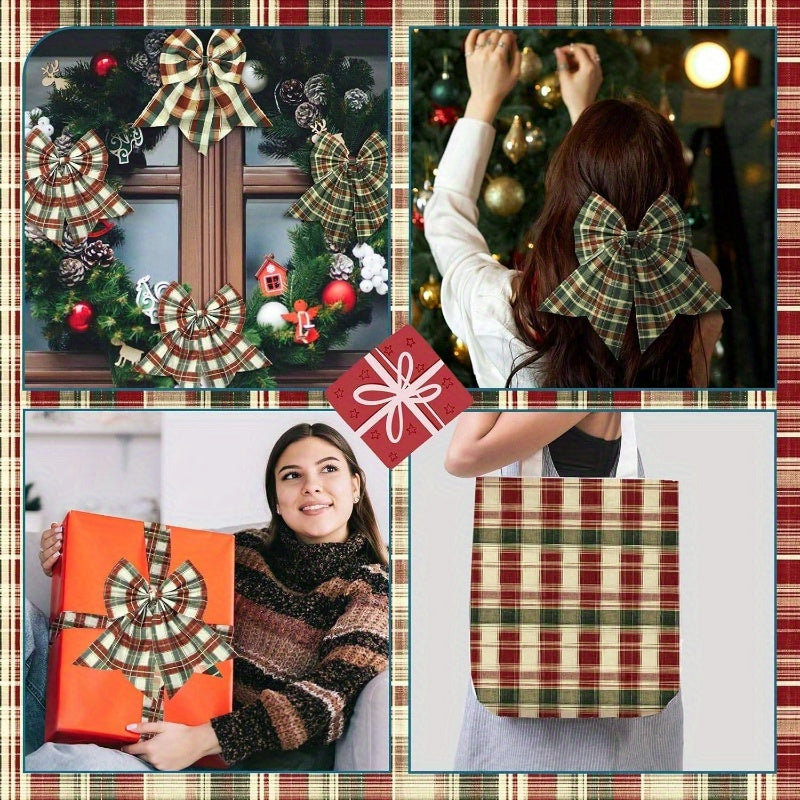 Vintage Plaid Fabric Squares Bundle For Quilting Projects