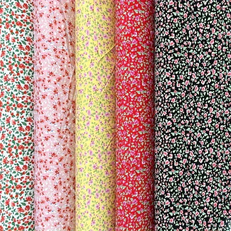 Assorted Fabric Craft Set 400 Pcs Floral Striped Polka Dots