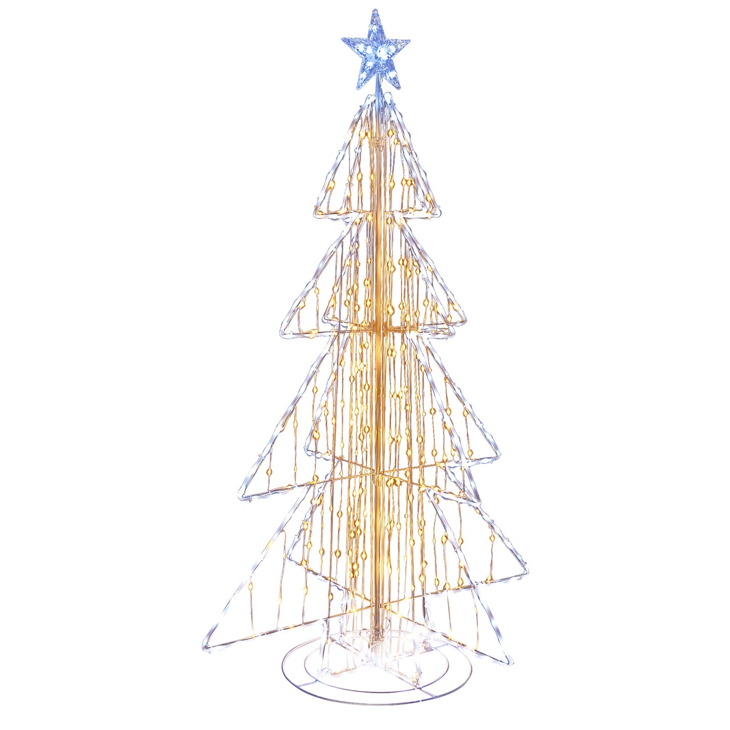 Costway Animated Christmas Tree Pre Lit Lighted Cone