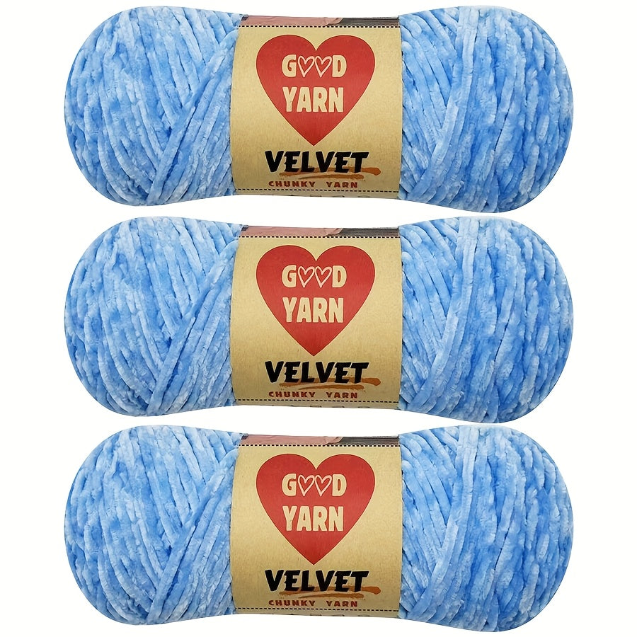 Chenille Velvet Yarn For Crochet And Knitting Projects Polyester