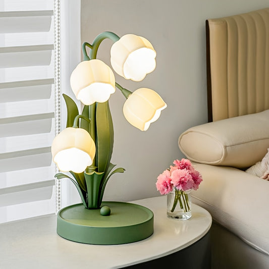 INSART Five Bell Orchid Table Lamp For Home Decor Lighting