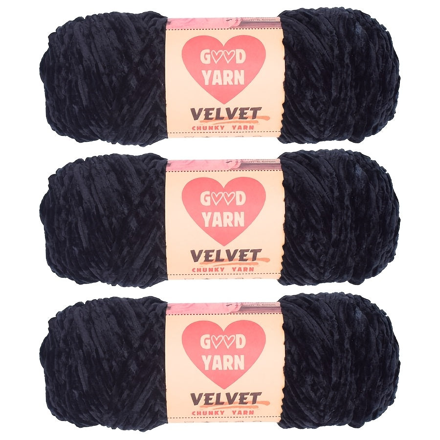 Chenille Velvet Yarn For Crochet And Knitting Projects Polyester