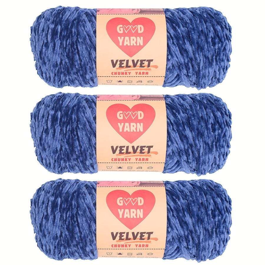 Chenille Velvet Yarn For Crochet And Knitting Projects Polyester