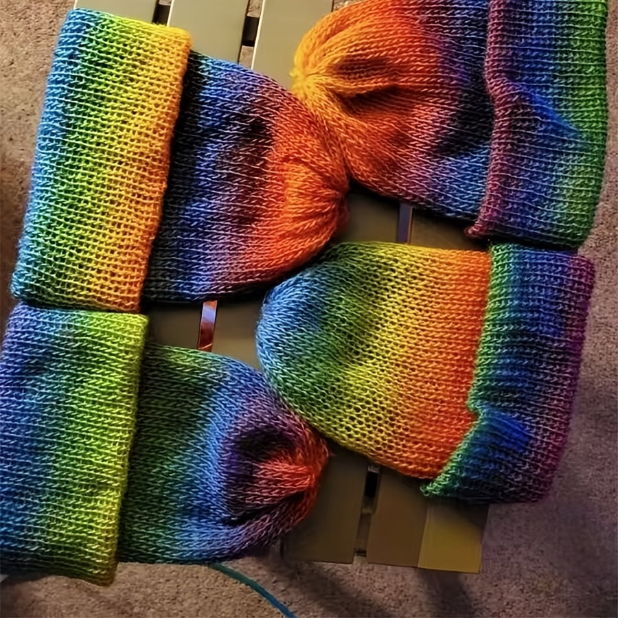 Australian Wool Self Striping Tie Dye Yarn for DIY Shawls