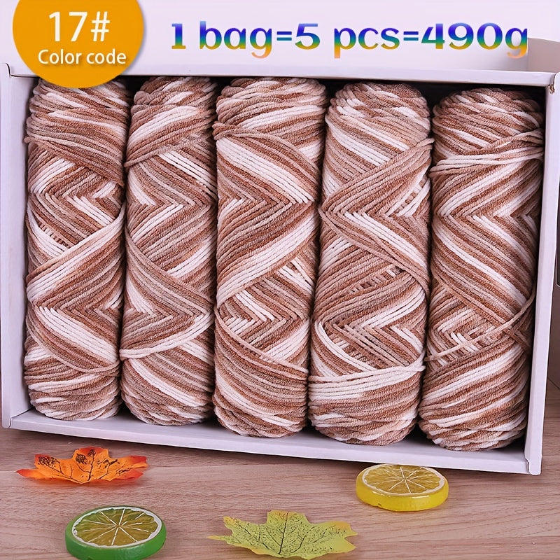 Jiuweidiaowang Multicolor Gradient Yarn Balls Craft Kit