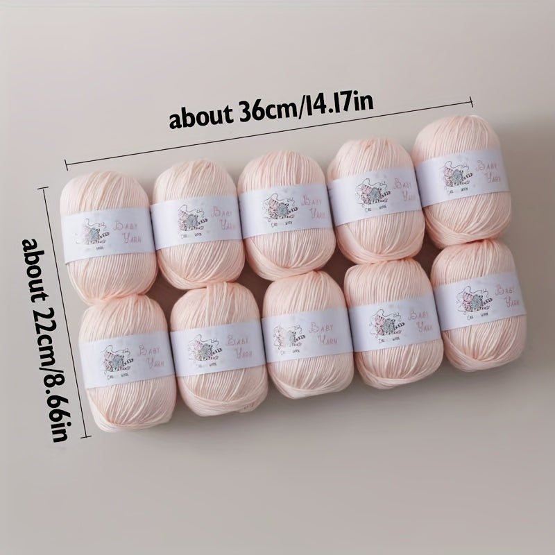 Soft Cashmere Yarn Set 500G 10 Skeins For Knitting