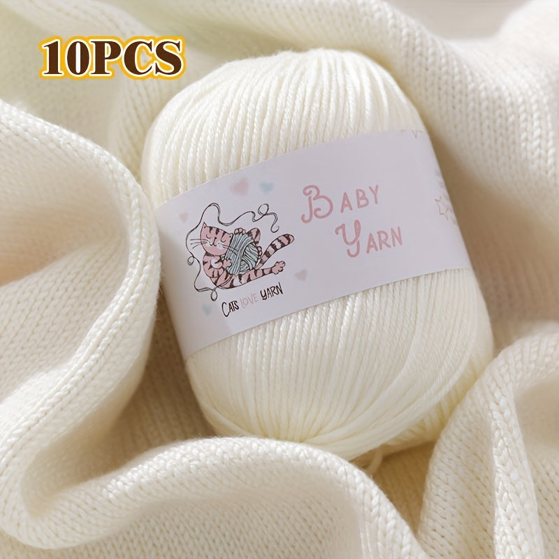 Soft Cashmere Yarn Set 500G 10 Skeins For Knitting