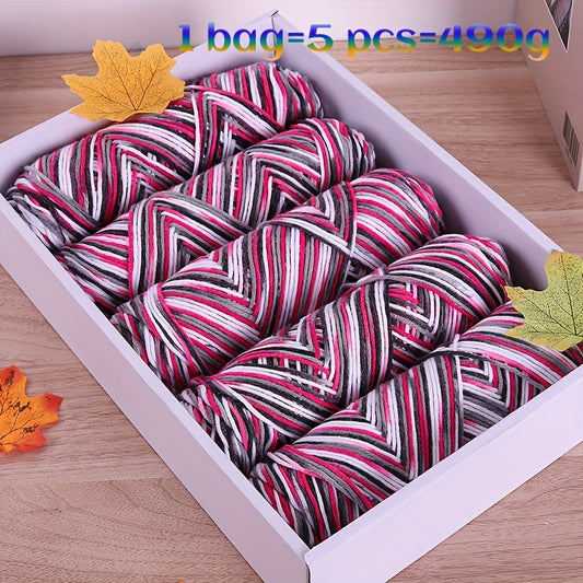 Jiuweidiaowang Multicolor Gradient Yarn Balls Craft Kit