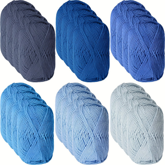 24 Skeins Soft Cotton Yarn For Crochet And Knitting