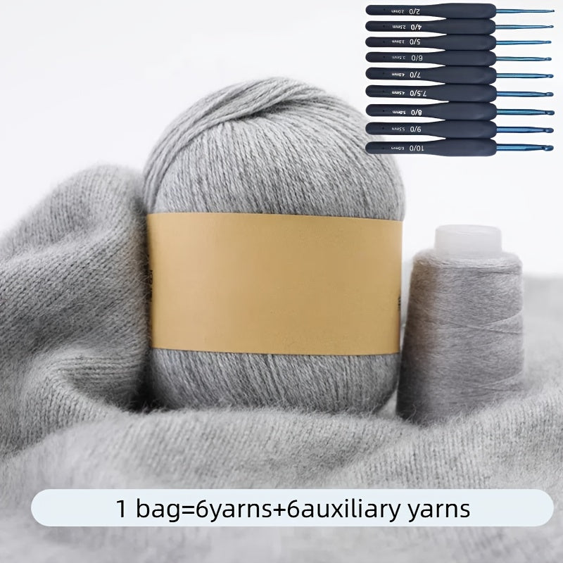 Crochet Wool Yarn Sets For DIY Projects 21 Skeins Pack