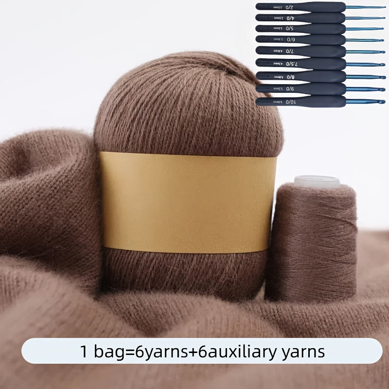 Crochet Wool Yarn Sets For DIY Projects 21 Skeins Pack