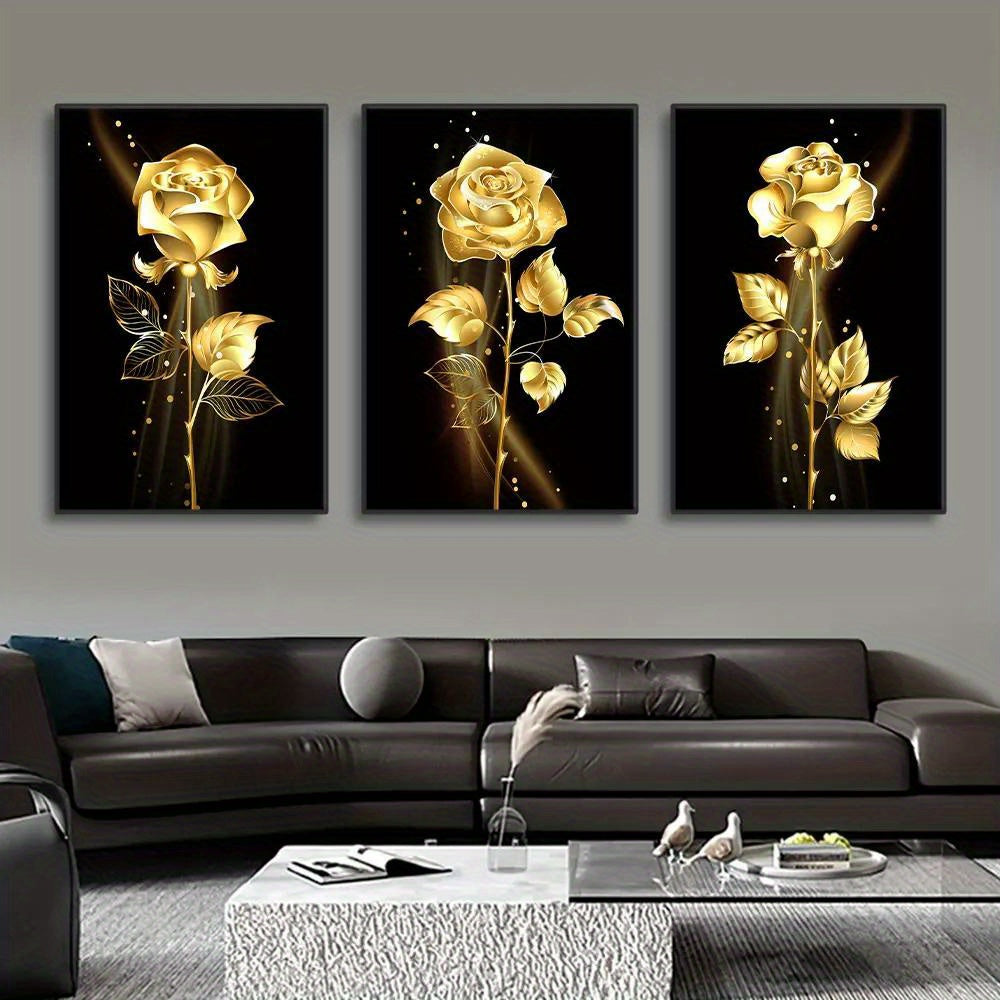 3 Piece Framed Canvas Wall Art Set For Living Room