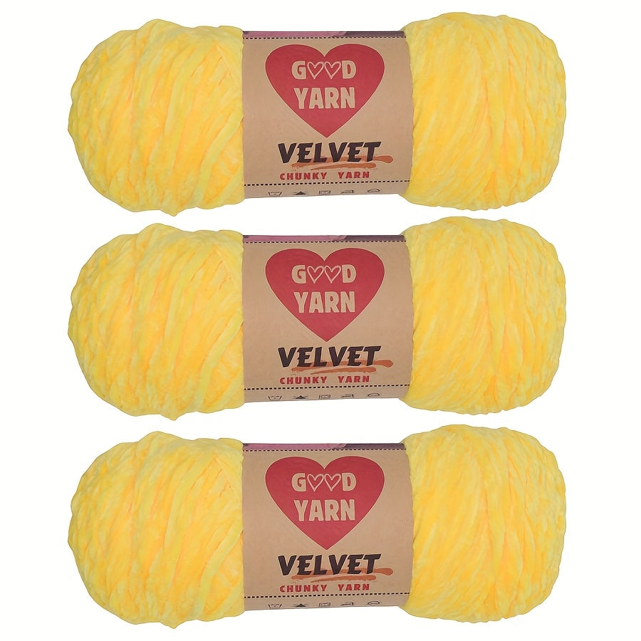 Chenille Velvet Yarn For Crochet And Knitting Projects Polyester