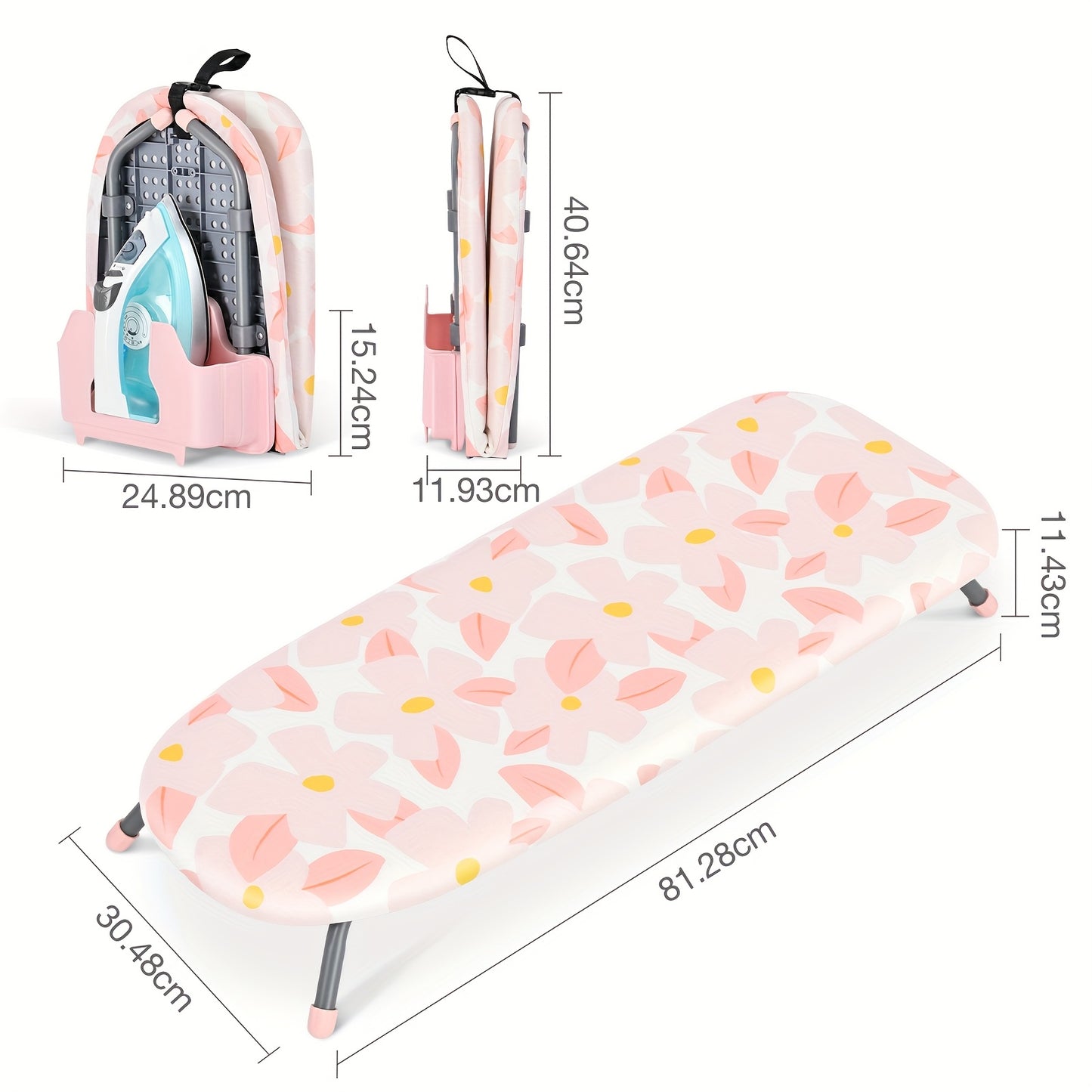 TOOLF Portable Tabletop Ironing Board With Holder And Covers