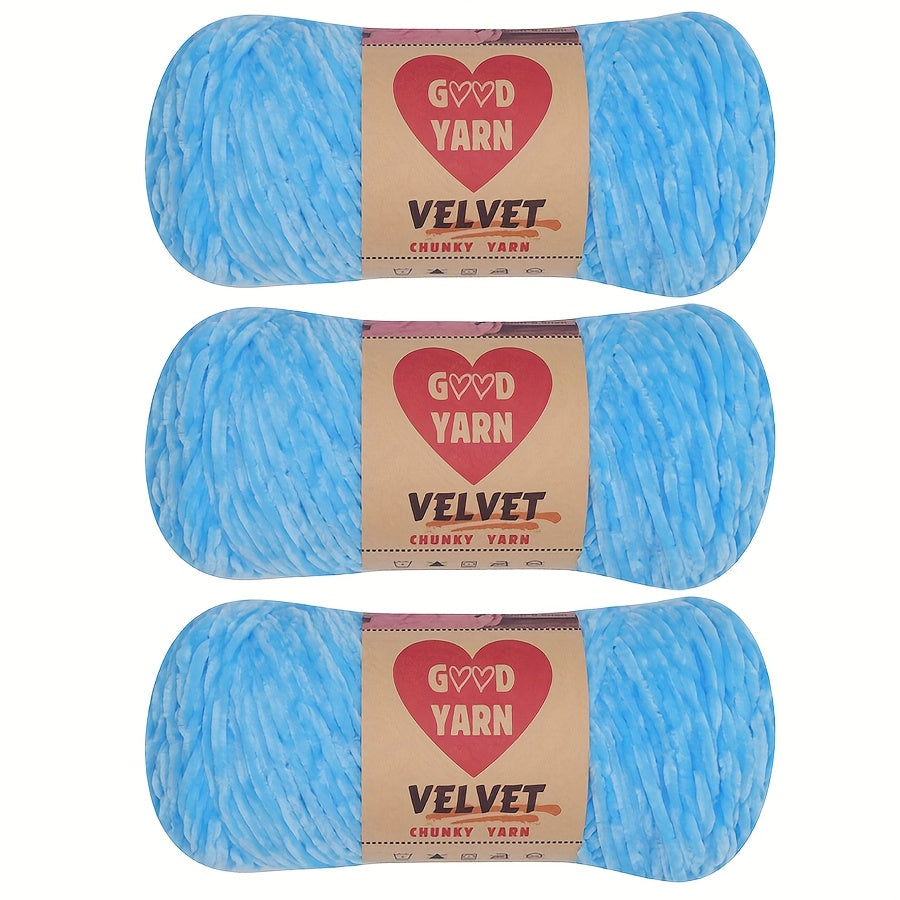 Chenille Velvet Yarn For Crochet And Knitting Projects Polyester