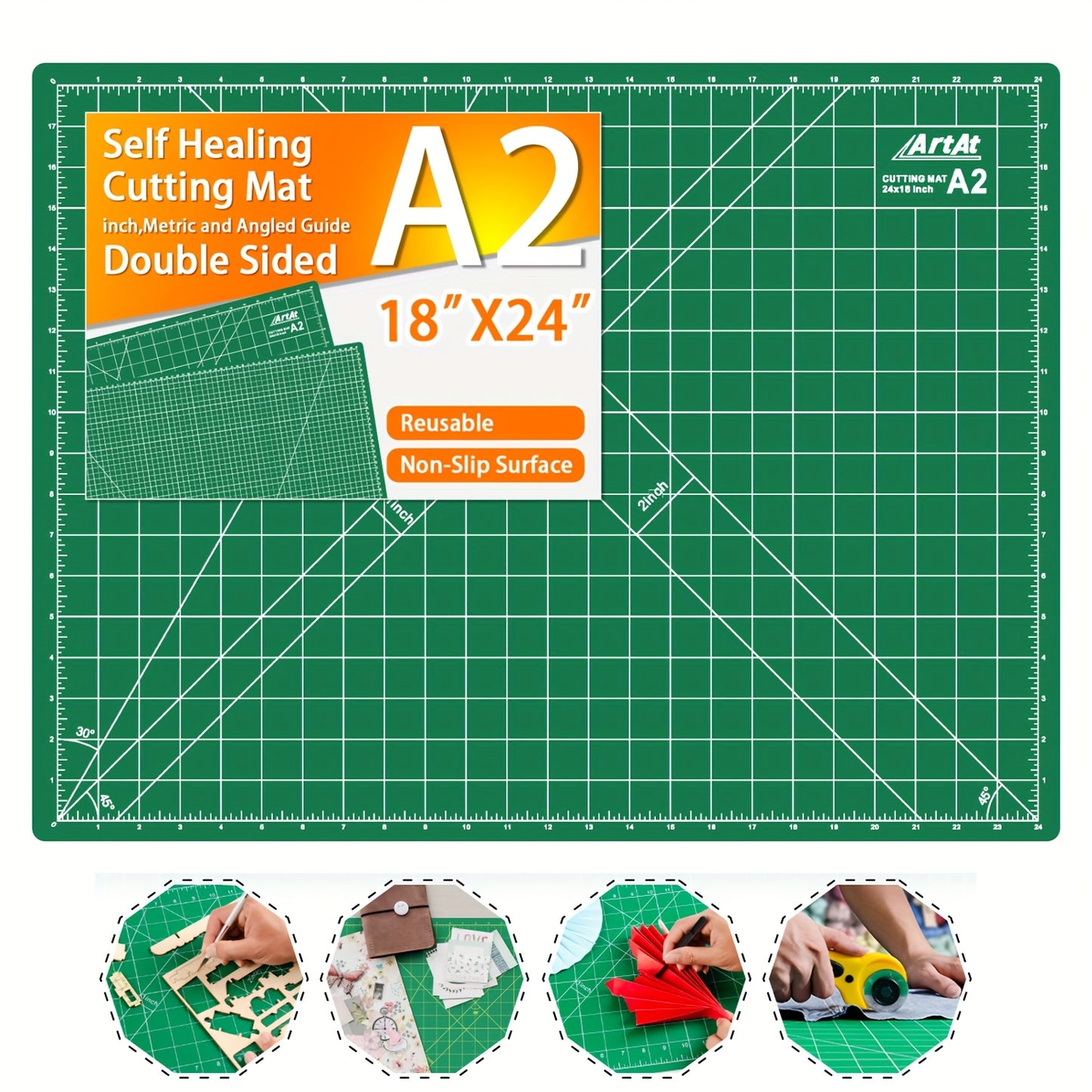 Double Sided Cutting Mat 5 Layer PVC Non Slip Quilting