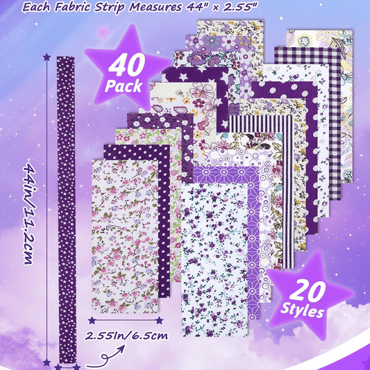 Jelly Roll Fabric Bundle Floral Cotton Assorted Prints for Quilting