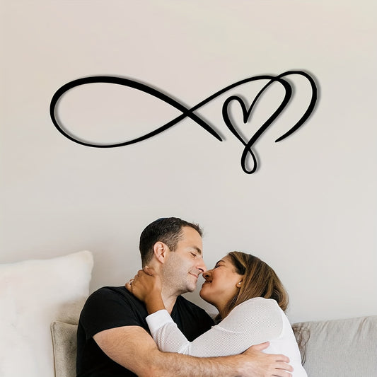 MIMISOH Iron Heart Infinity Wall Decor Romantic Sculpture