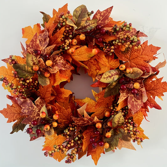 Autumn Harvest Wreath Rustic Fall Front Door Decor