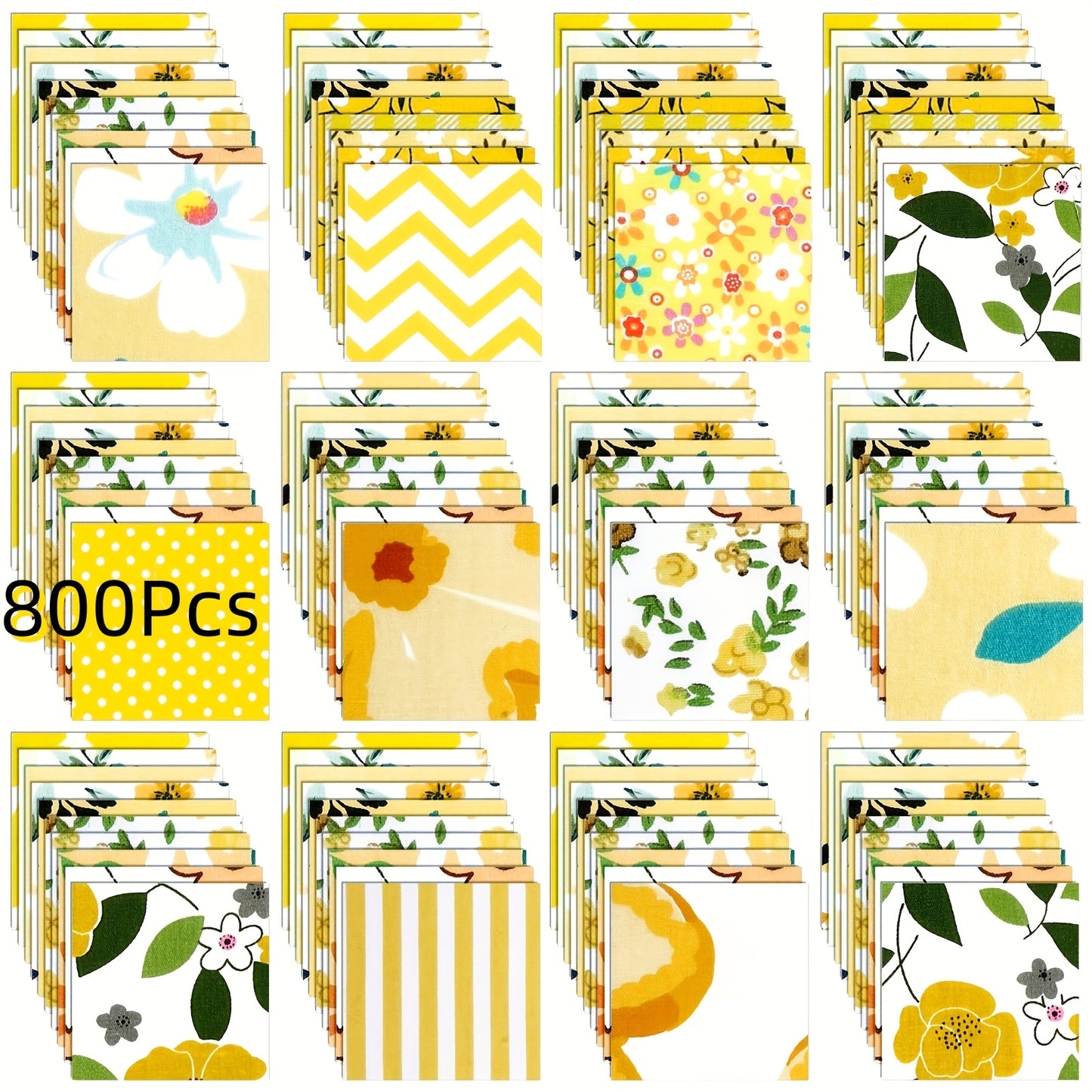 Outus Fabric Bundle Precut Squares Flower Print Quilting