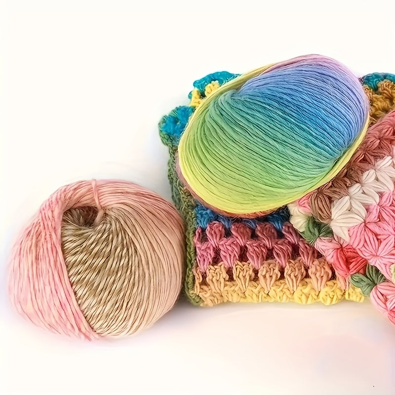 Australian Wool Self Striping Tie Dye Yarn for DIY Shawls