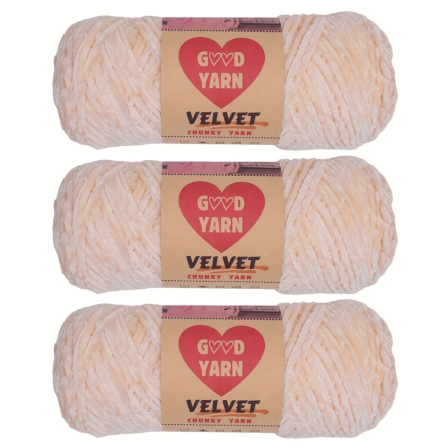 Chenille Velvet Yarn For Crochet And Knitting Projects Polyester