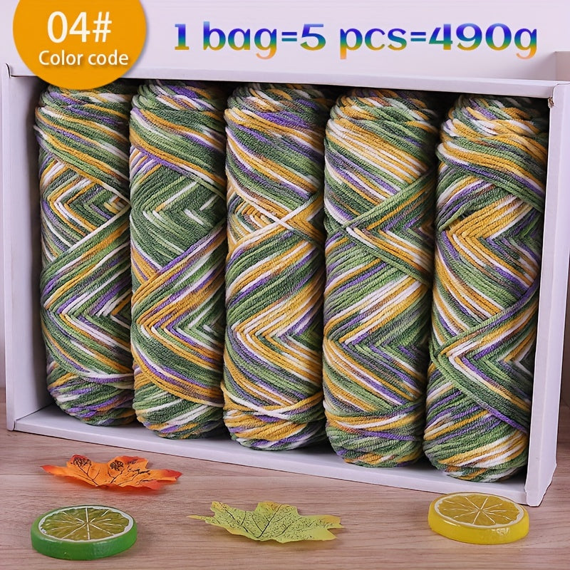 Jiuweidiaowang Multicolor Gradient Yarn Balls Craft Kit