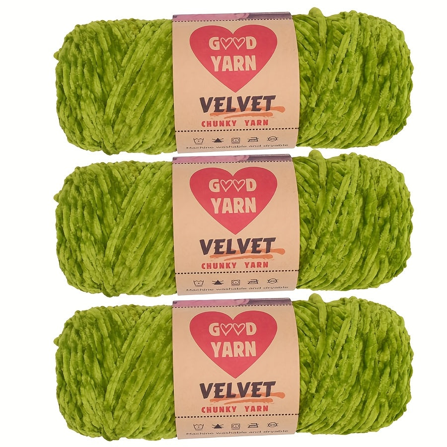 Chenille Velvet Yarn For Crochet And Knitting Projects Polyester