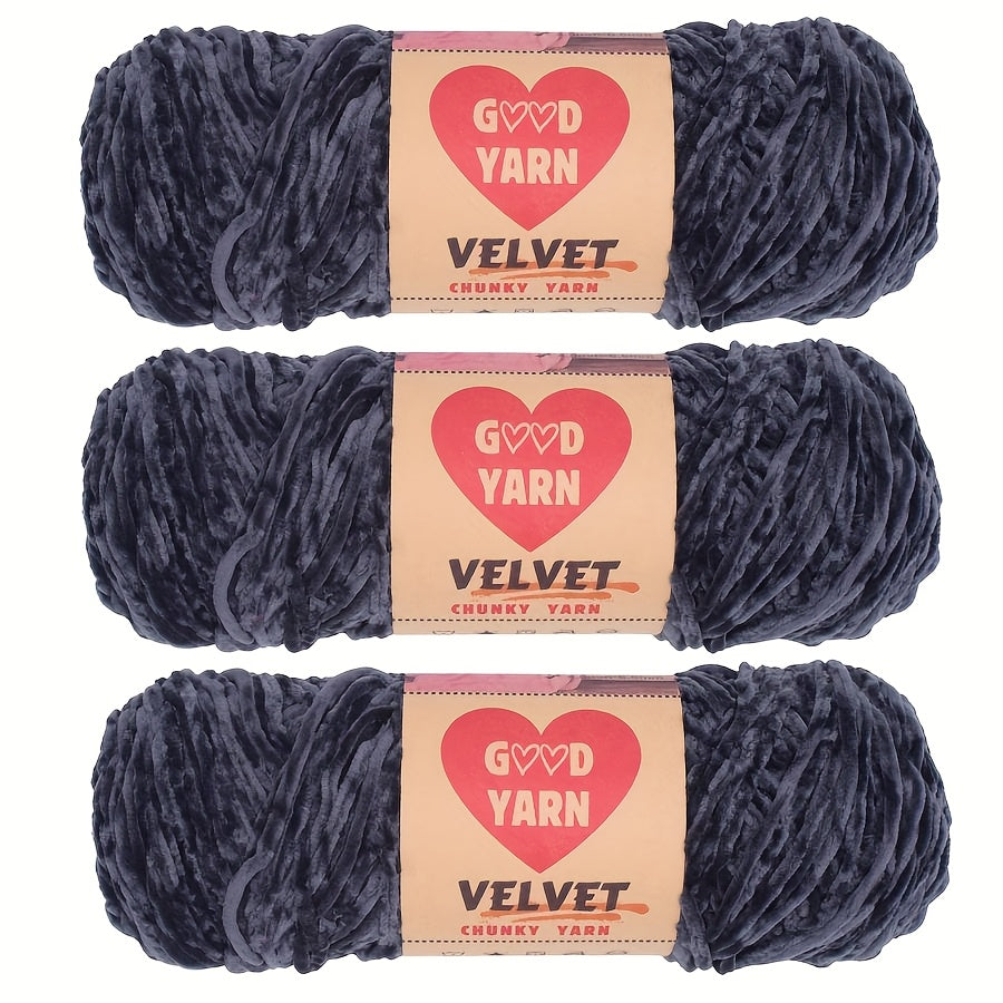 Chenille Velvet Yarn For Crochet And Knitting Projects Polyester