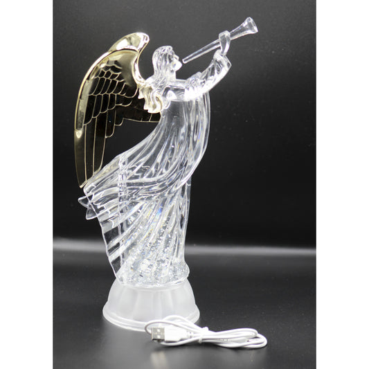 DALAX Angel LED Snow Globe Water Lamp Trumpet With Timer