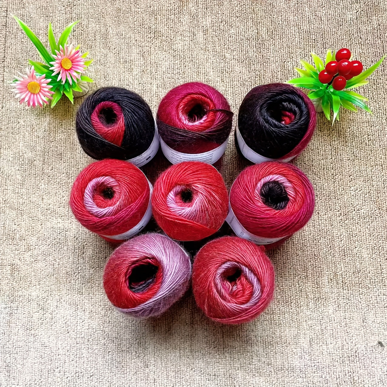 Australian Wool Self Striping Tie Dye Yarn for DIY Shawls