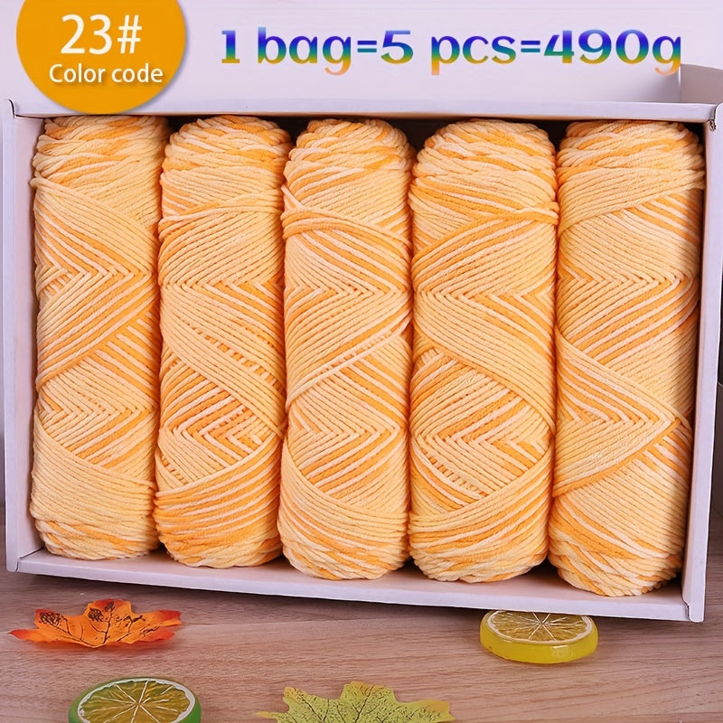 Jiuweidiaowang Multicolor Gradient Yarn Balls Craft Kit