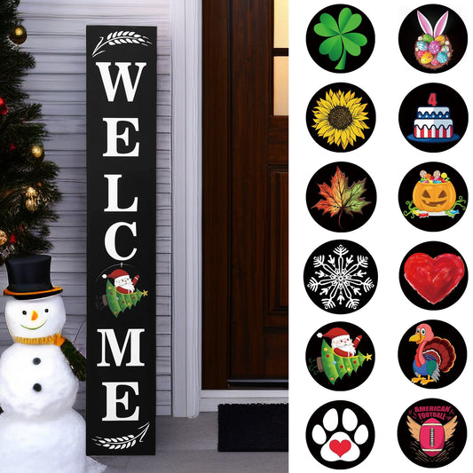 Christmas Porch Signs 12 Pack Welcome Holiday Decor
