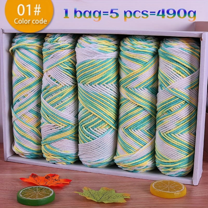 Jiuweidiaowang Multicolor Gradient Yarn Balls Craft Kit