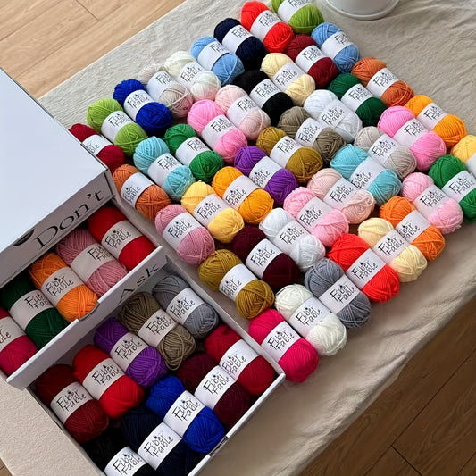 Fibertable Milk Yarn Crochet Kit With 4 Strands Hooks