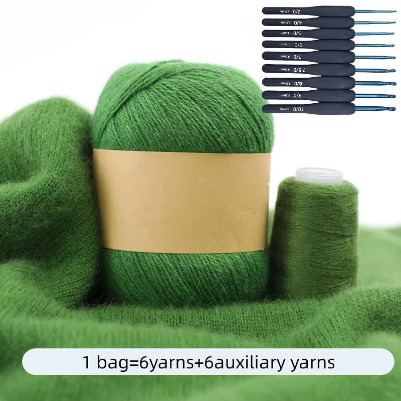 Crochet Wool Yarn Sets For DIY Projects 21 Skeins Pack