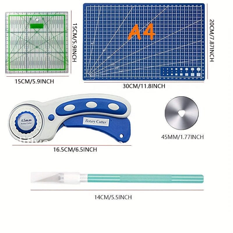Rotary Cutter Kit For Sewing And Quilting Crafting Projects