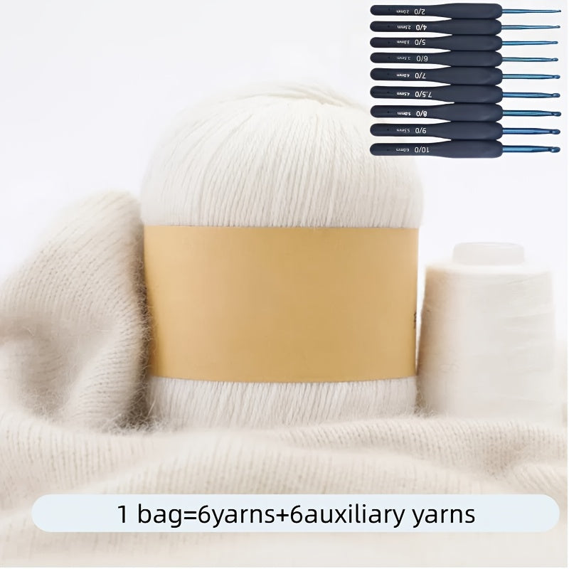 Crochet Wool Yarn Sets For DIY Projects 21 Skeins Pack