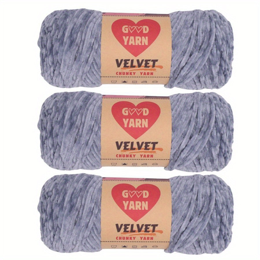 Chenille Velvet Yarn For Crochet And Knitting Projects Polyester