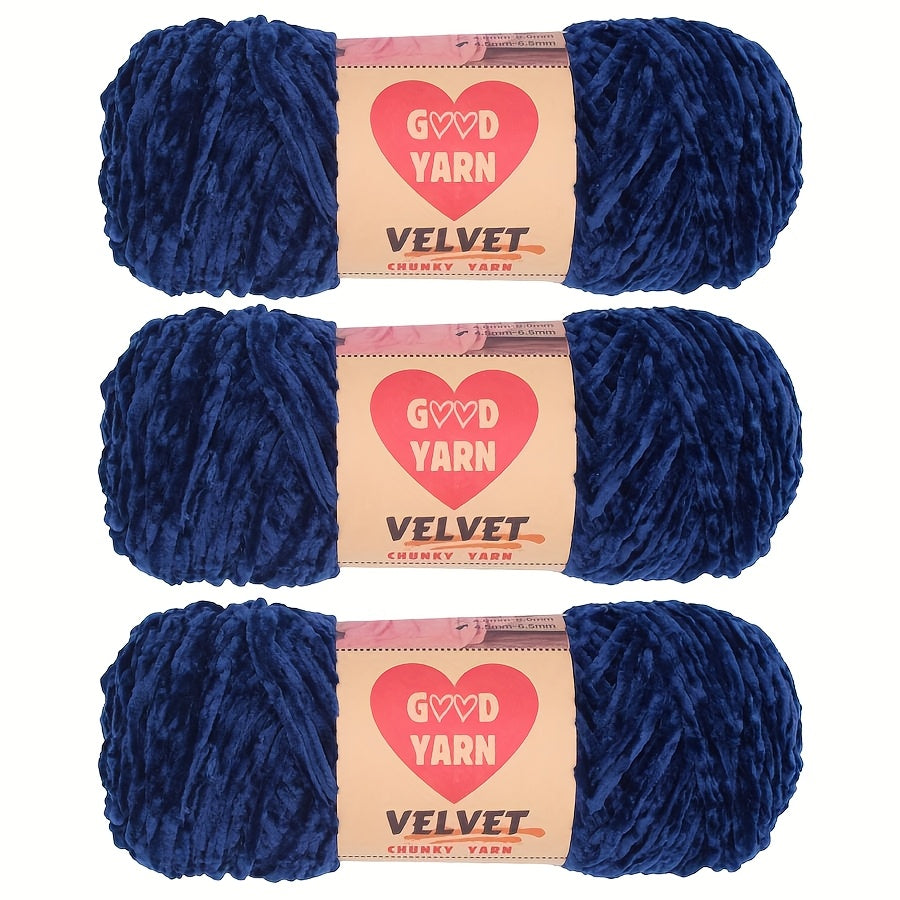 Chenille Velvet Yarn For Crochet And Knitting Projects Polyester