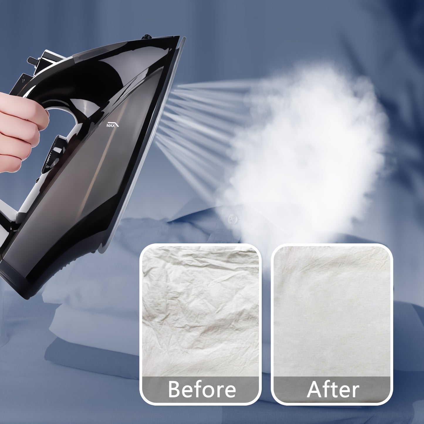 Moosoo ST1800 1800W Steam Iron Auto Off Lightweight