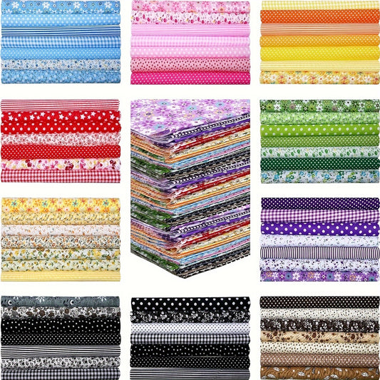 Pure Cotton Squares Crafting Fabric 70Pcs For Quilting