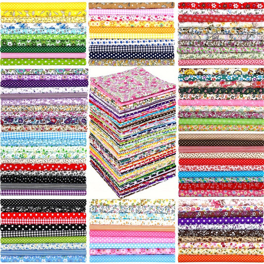 Skylety Floral Cotton Fabric Bundle Pre Cut Quilt Squares