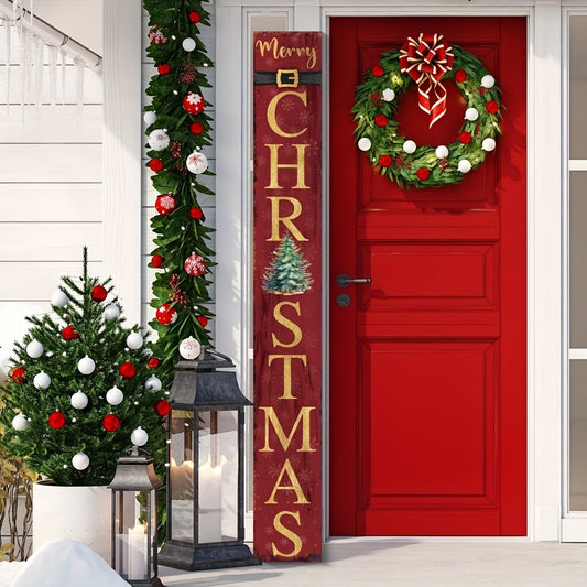 Merry Christmas Wooden Porch Sign Rustic Farmhouse Decor