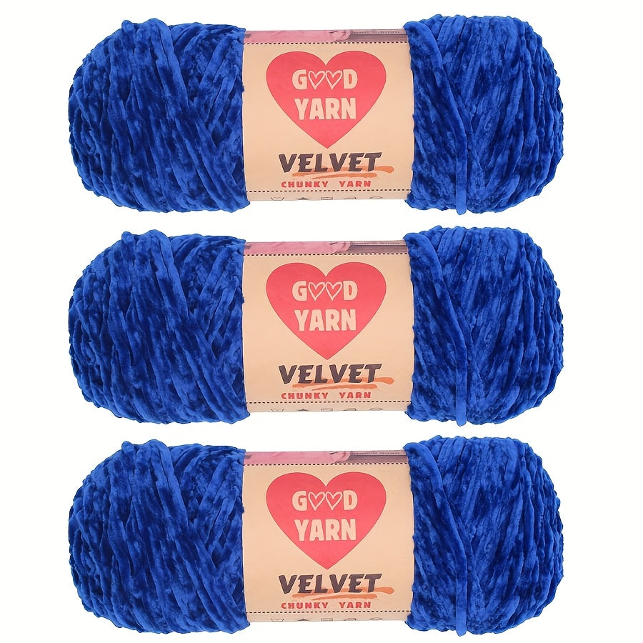 Chenille Velvet Yarn For Crochet And Knitting Projects Polyester