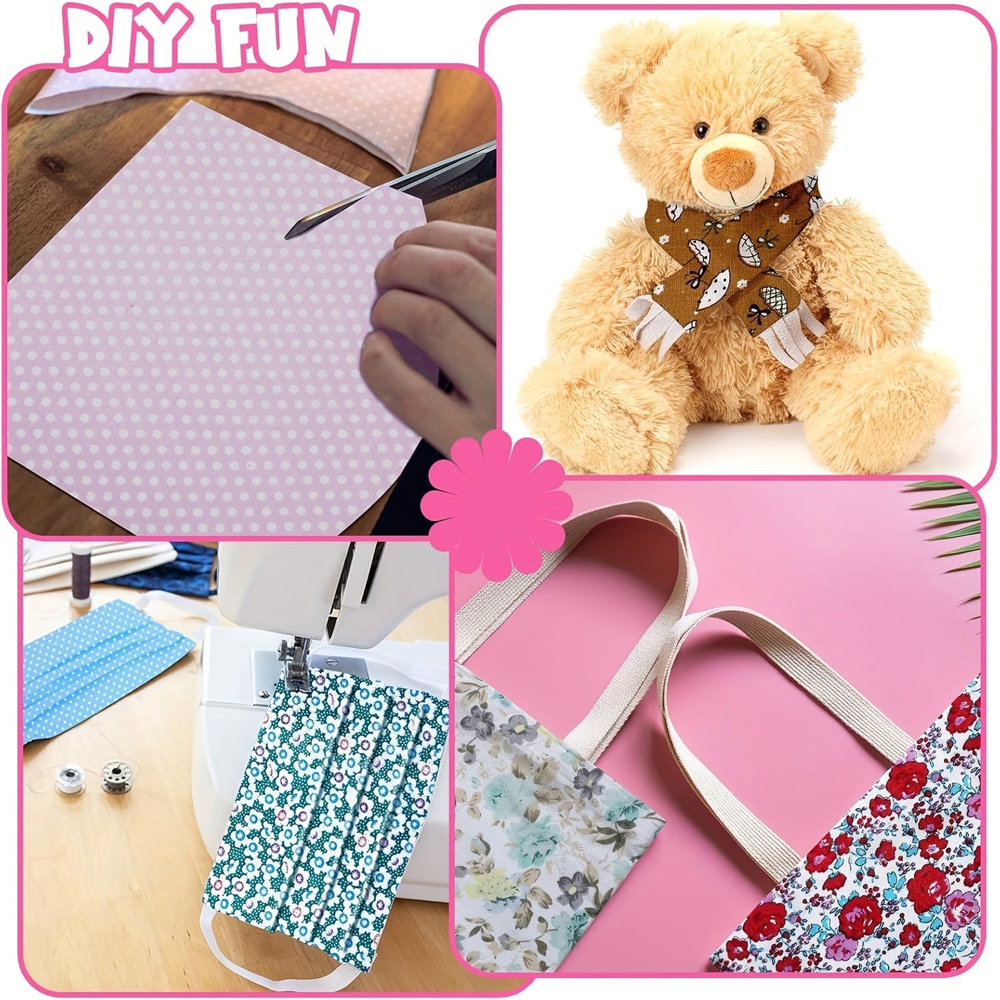 Premium Cotton Quilt Fabric Bundles for Patchwork DIY