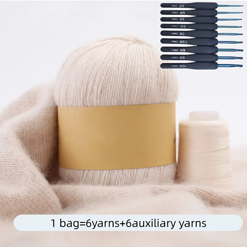 Crochet Wool Yarn Sets For DIY Projects 21 Skeins Pack