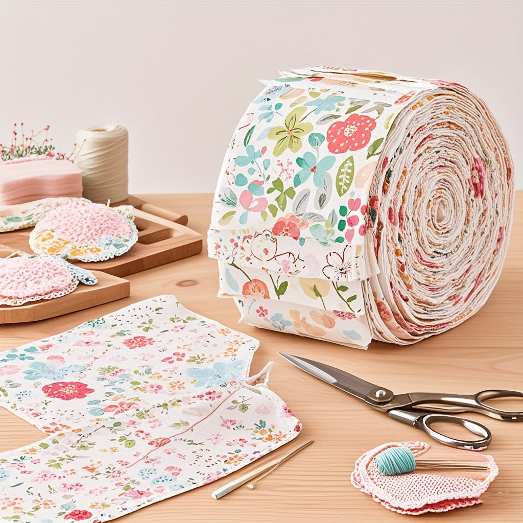 Cotton Jelly Roll Quilting Strips Flower Pattern 40Pcs