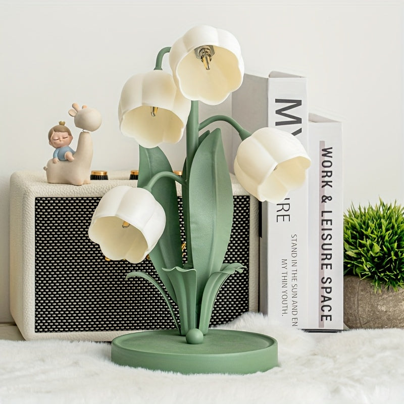 INSART Five Bell Orchid Table Lamp For Home Decor Lighting