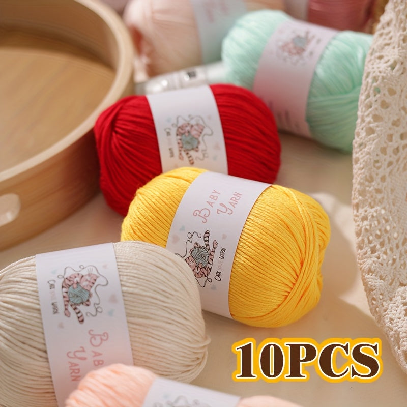 Soft Cashmere Yarn Set 500G 10 Skeins For Knitting